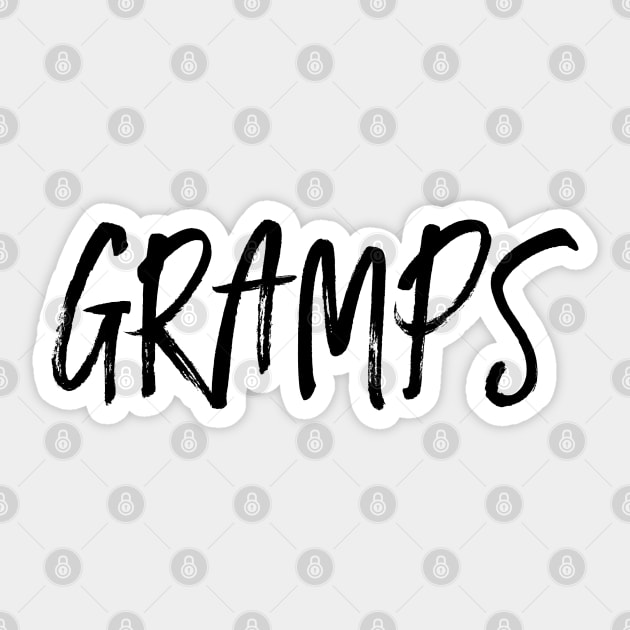 Gramps Family Shirt Black Text Sticker by AnnaBanana